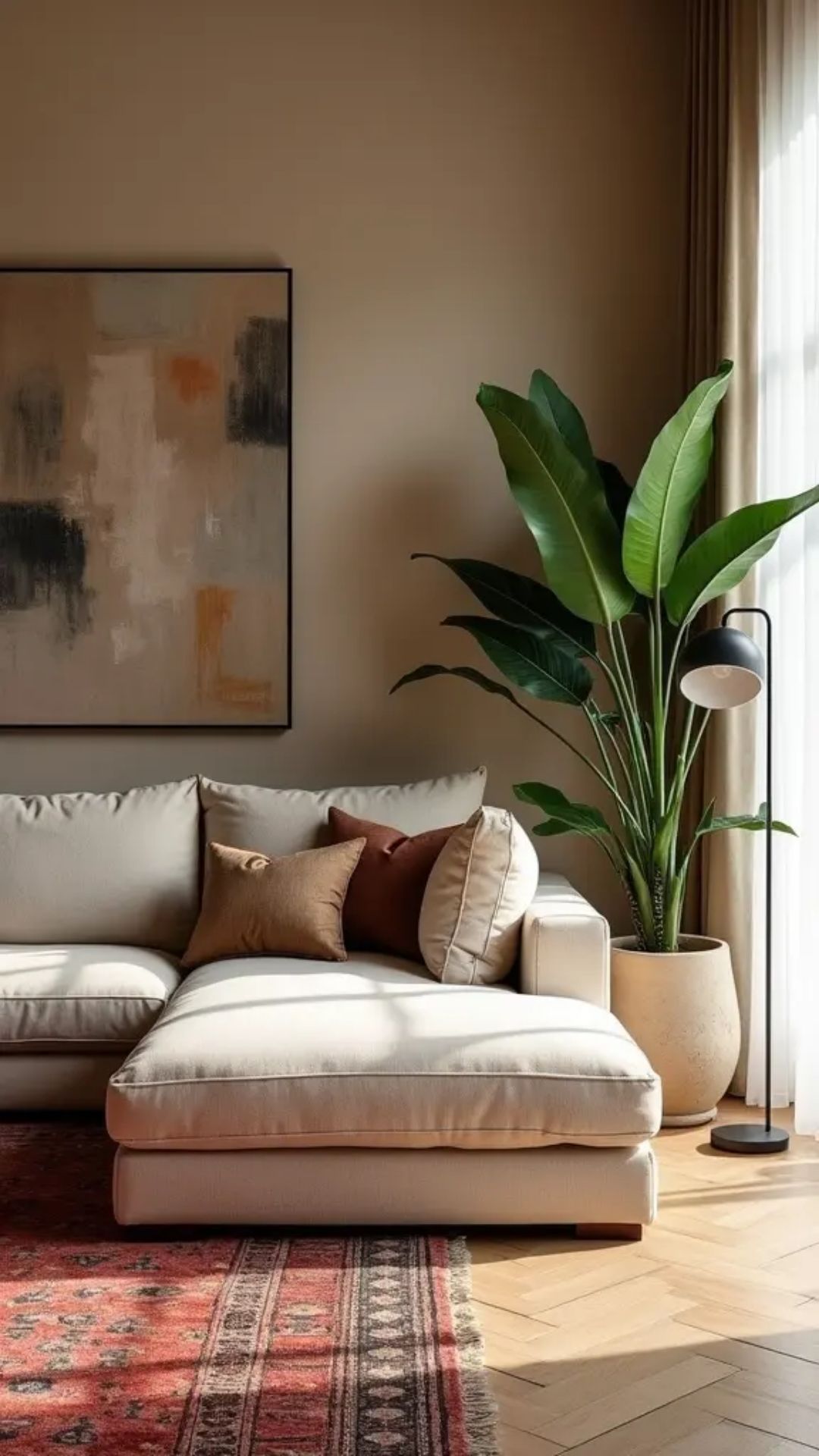 A cozy living room styled by Nest and Havens